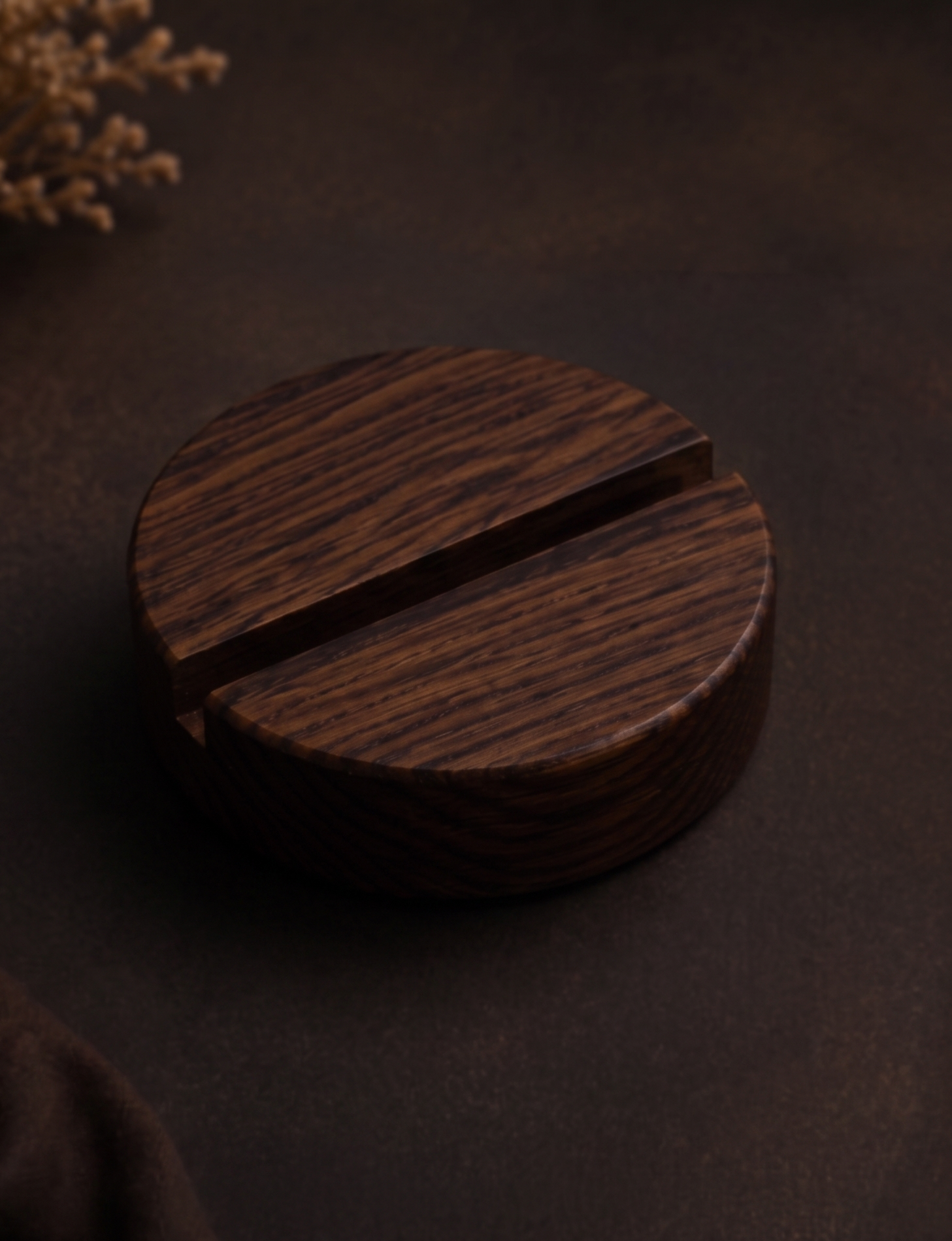 Wood Stand - Dark Stained Oak
